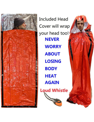 Saco de Emergencia Bivy Leberna - 4 Bolsas Mylar Impermeables