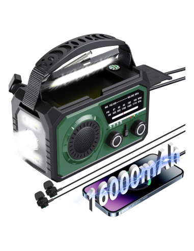 Radio Meteorológica de Emergencia FQBLXY H21 16000mAh Solar