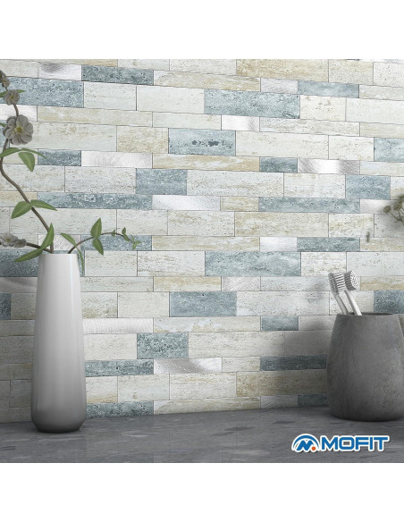 Azulejo Autoadhesivo MOFIT 3D para Cocina y Baño - 5 Hojas