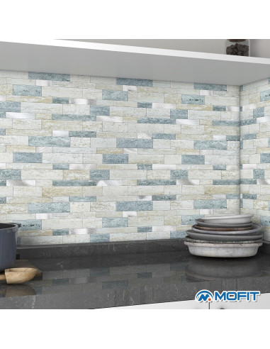 Azulejo Autoadhesivo MOFIT 3D para Cocina y Baño - 5 Hojas