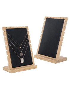Set de 2 Tableros de Exhibición de Joyería MyGift, Negro