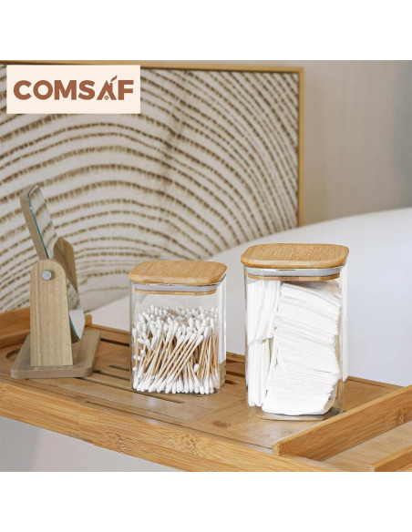 Set de 6 Tarros de Almacenamiento ComSaf de Vidrio Hermético Set de 6 Tarros de Almacenamiento ComSaf de Vidrio Hermético