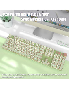 Teclado Mecánico Retro TISHLED V20 Iluminado LED 104 Teclas 2