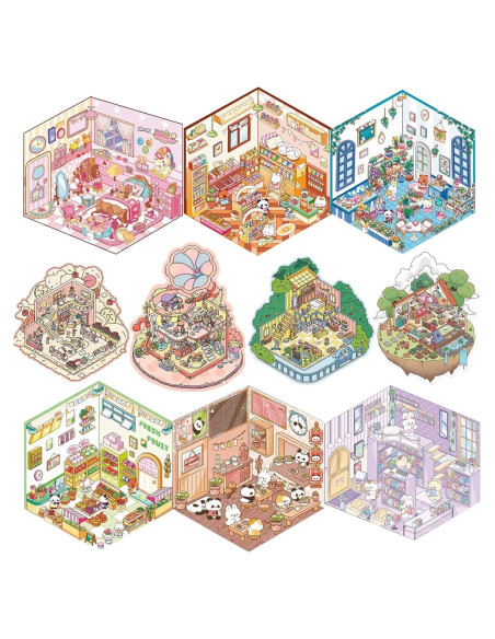 10 Pegatinas 3D Decorativas Bayurht para Manualidades 10 Pegatinas 3D Decorativas Bayurht para Manualidades