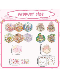 10 Pegatinas 3D Decorativas Bayurht para Manualidades 2