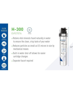 Sistema de Agua Potable Pentair Everpure H-300, Filtra 1135L 2