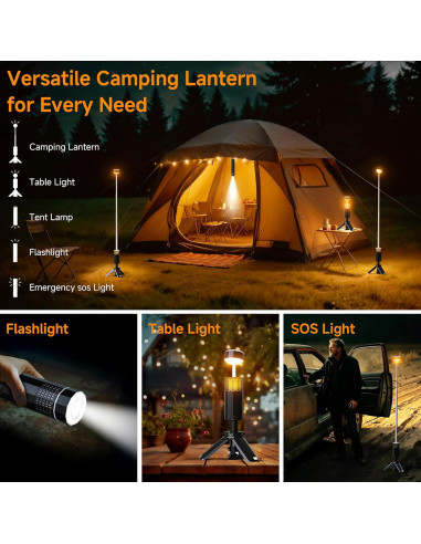 Luz de Camping Telescópica Canoazo BT-001 20000mAh IPX6