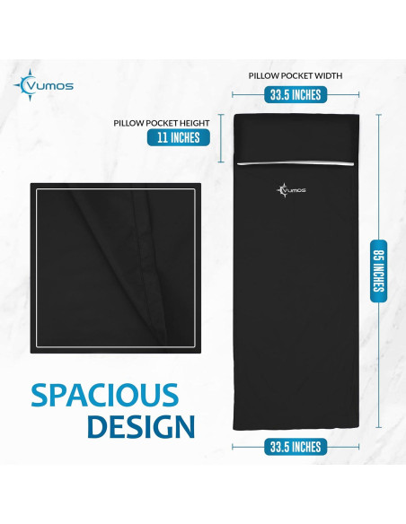 Forro de Saco de Dormir Vumos - Sábana Camping 216x85 cm