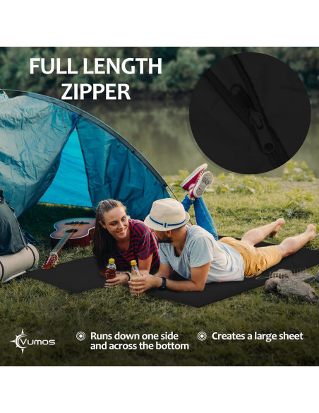 Forro de Saco de Dormir Vumos - Sábana Camping 216x85 cm