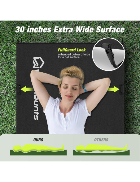 Cama de Camping Plegable WARMOUNTS Ultraligera 330lbs Negra