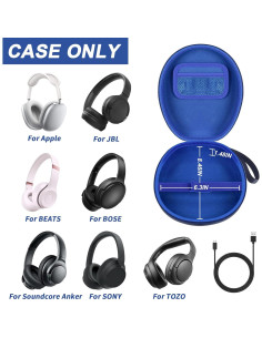 Estuche Universal Comecase para Auriculares Inalámbricos Azul 2