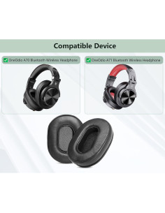 Almohadillas de Reemplazo OneOdio A70 A71 Cuero Premium Espuma 2