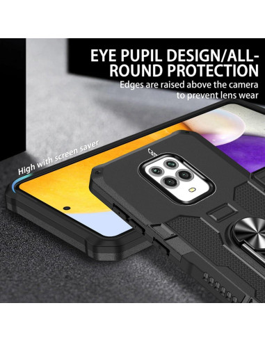 Funda Protectora Militar para Xiaomi Redmi Note 9 Pro/9S/Pro Max - Negro