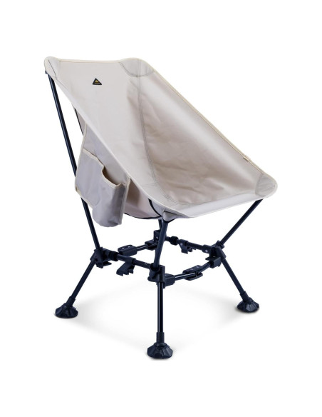 Silla de Playa Plegable iClimb IC608 Antihundimiento Beige