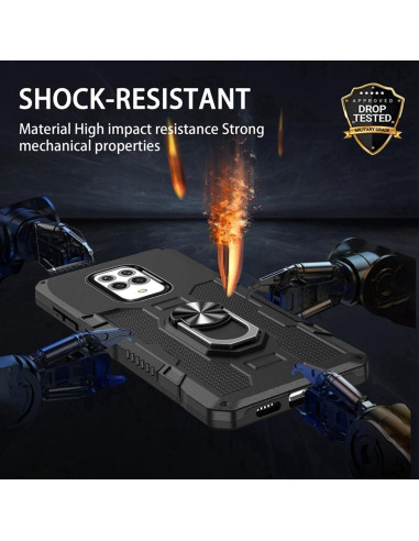 Funda Protectora Militar para Xiaomi Redmi Note 9 Pro/9S/Pro Max - Negro