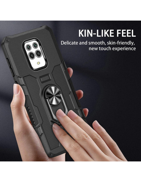 Funda Protectora Militar para Xiaomi Redmi Note 9 Pro/9S/Pro Max - Negro