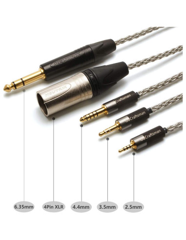 Cable de Auriculares GUCraftsman 6N 4.4mm Balanceado 1.8m