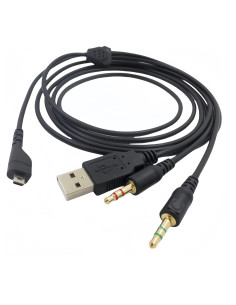 Cable de Audio USB de 2m para Auriculares SteelSeries Arctis 3/5/7/Pro