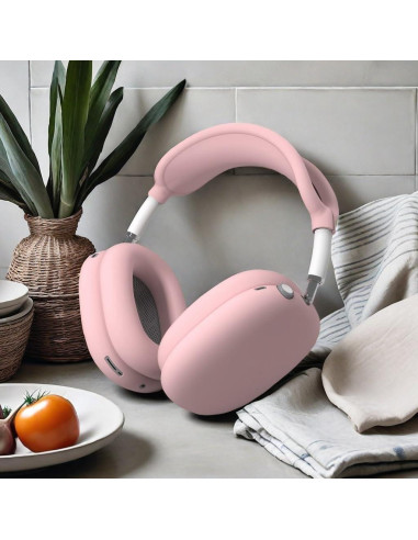Funda de Silicona Rosa para Auriculares AirPods Max 3 en 1
