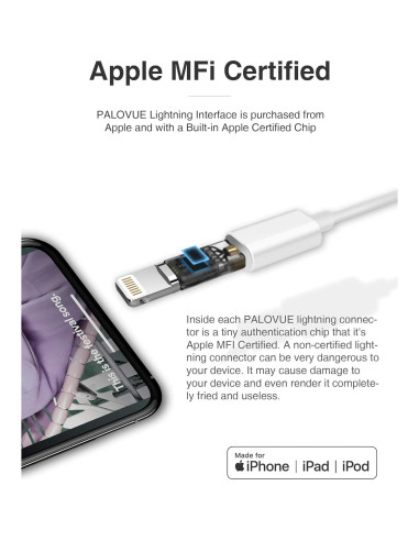 Auriculares Lightning PALOVUE SweetFlow Blanco - MFi, 10mm