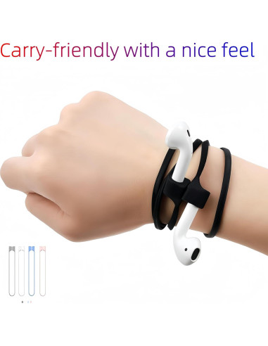 Paquete de 4 correas magnéticas para AirPods WHXYA - Silicona suave