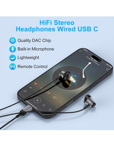 Auriculares USB C Samsung M454 In-Ear con Micrófono HiFi 2