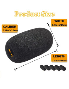 Cubierta de espuma para micrófono HyperX Cloud II - Paquete de 5 2