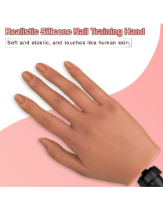 Mano de Práctica de Silicona IMENE para Uñas Acrílicas 2