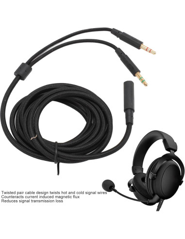 Cable Adaptador de Auriculares Sanpyl 1.95m para HyperX Cloud