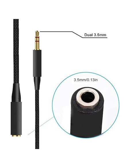 Cable Adaptador de Auriculares Sanpyl 1.95m para HyperX Cloud