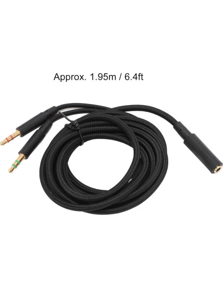 Cable Adaptador de Auriculares Sanpyl 1.95m para HyperX Cloud