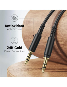 Cable de Audio 3.5mm OneOdio con Micrófono y Control - 1.19m 2