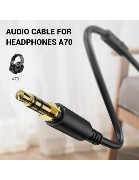 Cable de Audio 3.5mm OneOdio con Micrófono y Control - 1.19m
