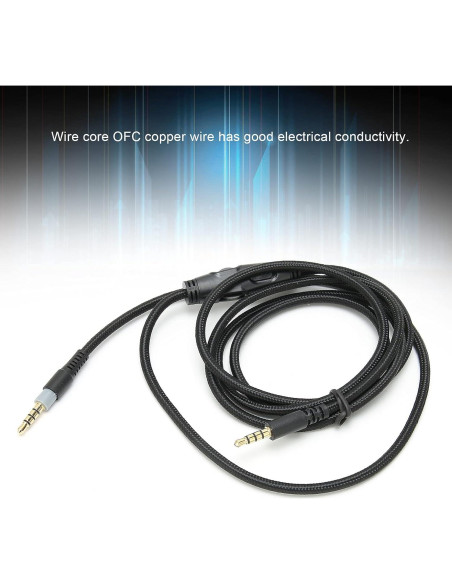 Cable de Auriculares 3.5mm HyperX Cloud 1.5m con Control de Volumen Cable de Auriculares 3.5mm HyperX Cloud 1.5m con Control de Volumen