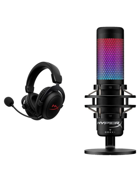 Auriculares Gaming Inalámbricos HyperX Cloud II + Micrófono USB RGB QuadCast S