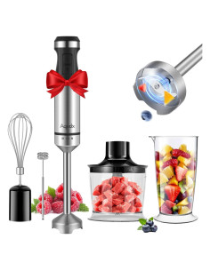 Batidora de Inmersión AQUOX 1500W 5 en 1 con 20 Velocidades