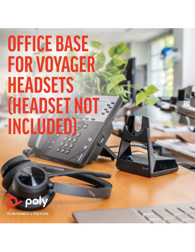 Base de Oficina Poly Voyager - Carga y Conexión Universal