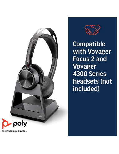 Base de Oficina Poly Voyager - Carga y Conexión Universal