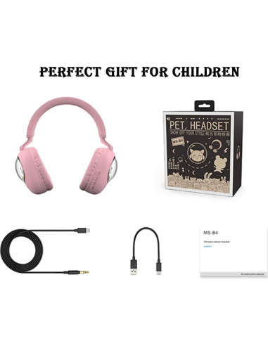 Auriculares Inalámbricos para Niños Xmenha Rosa con Micrófono