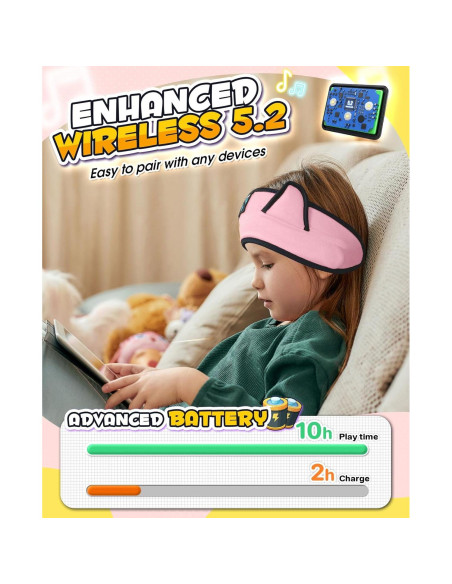 Auriculares Inalámbricos Boodlab BDEM01 para Niños Rosa