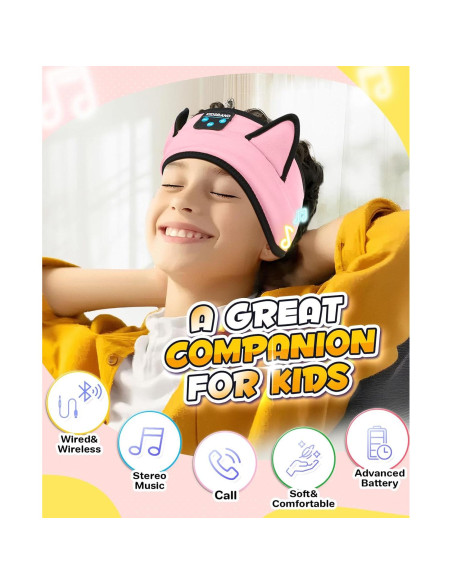 Auriculares Inalámbricos Boodlab BDEM01 para Niños Rosa