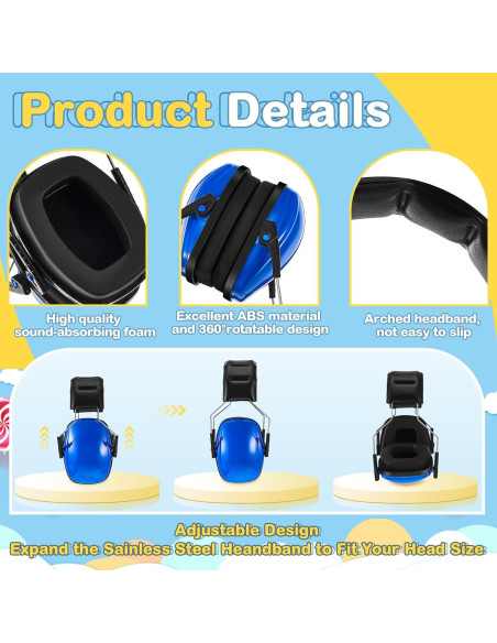 Amylove 12 Pcs Orejeras Canceladoras de Ruido para Niños 30dB