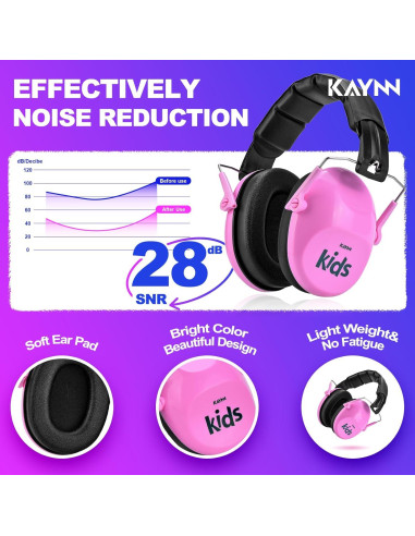 Auriculares KAYNN 032 para Niños - Protección Auditiva 28dB