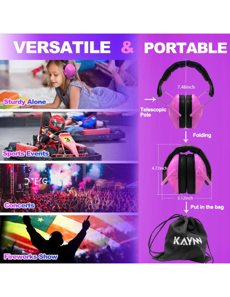 Auriculares KAYNN 032 para Niños - Protección Auditiva 28dB