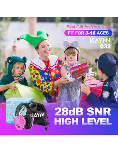 Auriculares KAYNN 032 para Niños - Protección Auditiva 28dB