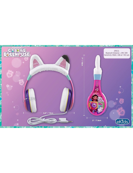 Auriculares Gabby's Dollhouse para Niños con Cable 3.5mm Auriculares Gabby's Dollhouse para Niños con Cable 3.5mm