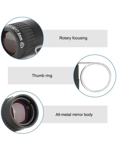 Mini Telescopio Monocular MiOYOOW 2.5X Portátil 17.5mm