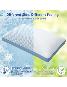Almohada Ajustable WEUP Reina con Espuma Memoria Refrigerante 2