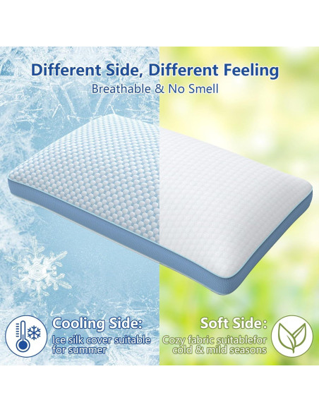 Almohada Ajustable WEUP Reina con Espuma Memoria Refrigerante
