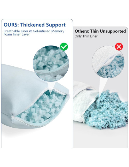 Almohada Ajustable WEUP Reina con Espuma Memoria Refrigerante